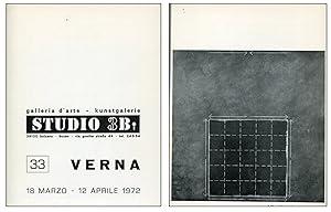 Bild des Verkufers fr Verna. Galleria d'Arte Studio 3Bi 1972 zum Verkauf von Studio Bibliografico Marini