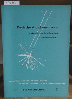 Bild des Verkufers fr Deutsche Atomkommission, Fachkommission IV (Strahlenschutz): Referatensammlung. Zwlf Referate in den Arbeitskreisen IV/1 (Strahlenmeverfahren), IV/3 (Strahlenschutz bei Umgang mit radioaktiven Stoffen) u. IV/4 (Strahlenbiologie). zum Verkauf von Versandantiquariat Trffelschwein