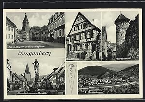 Bild des Verkufers fr Ansichtskarte Gengenbach, Robert-Wagner-Strasse und Nieglturm, Scheffelhaus zum Verkauf von Bartko-Reher