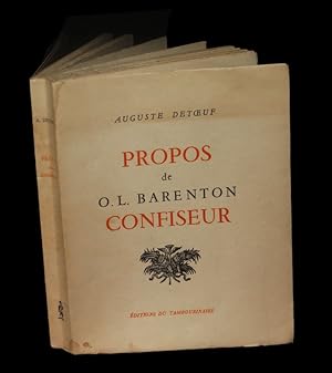 Imagen del vendedor de Propos de O. L. Barenton, confiseur. a la venta por Babel Librairie