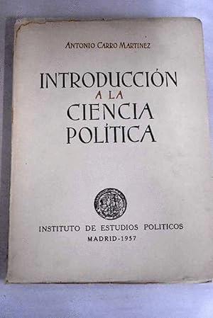 INTRODUCCIÓN A LA CIENCIA POLÍTICA