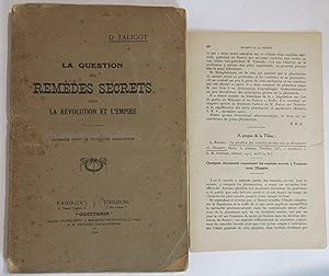 La Question des Remèdes Secrets sous la Révolution et l'Empire