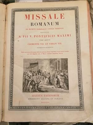 Seller image for Missale Romanum ex decreto sacrosancti concilii Tridentini restitutum S. Pii V pontificis maximi iussu editum Clementis VIII et Urbani VIII.: Editio novissima . in qua omnia accurate suis locis disposita sunt, et miss novissiae sanctorum adjectae. for sale by Studio Bibliografico Adige