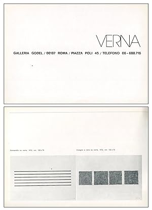 Bild des Verkufers fr Verna. Galleria Godel 1973 zum Verkauf von Studio Bibliografico Marini