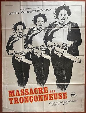 Affiche MASSACRE A LA TRONCONNEUSE Texas Chain saw Massacre TOBE HOOPER 120x160cm