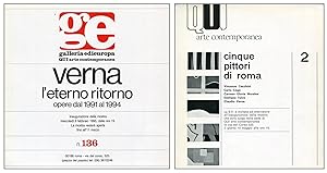 Bild des Verkufers fr Verna. L'eterno ritorno. Opere dal 1991 al 1994. Galleria Edieuropa 1995 zum Verkauf von Studio Bibliografico Marini