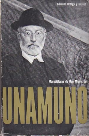 Imagen del vendedor de Monodilogos de Don Miguel de Unamuno a la venta por LIBRERA GULLIVER