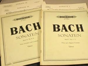 Imagen del vendedor de Sonaten, fur Flote oder Violine und Obligates Cembalo (Klavier), Nr. 1-6 in two volumes. Urtext. a la venta por Bucks County Bookshop IOBA