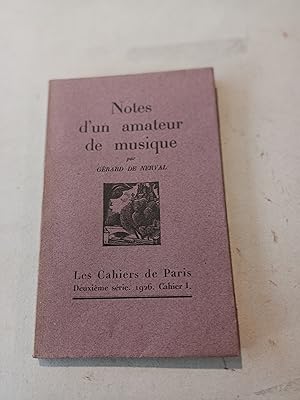 NOTES D'UN AMATEUR DE MUSIQUE