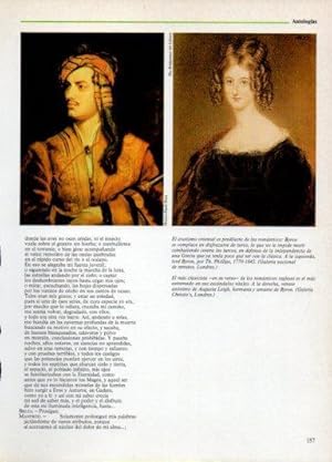 Seller image for LAMINA V38285: Lord Byron por Th. Phillips y Augusta Leigh for sale by EL BOLETIN