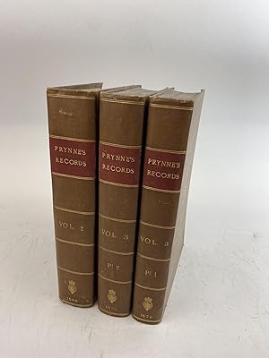 Bild des Verkufers fr PRYNNE'S RECORDS. VOLUME 2 ; VOLUME 3 PART 1 ; VOLUME 3, PART 2 [Three volumes] zum Verkauf von Second Story Books, ABAA