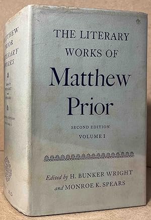 Image du vendeur pour The Literary Works of Matthew Prior _ Volume I. mis en vente par San Francisco Book Company