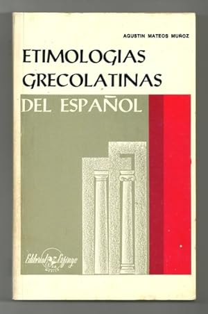 Imagen del vendedor de COMPENDIO DE ETIMOLOGIAS GRECOLATINAS DEL ESPAOL a la venta por Ducable Libros