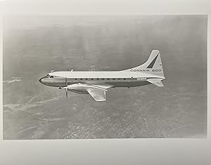 Circa 1960 Glossy Black and White Press Photo of a Convair 600 Jet in Flight