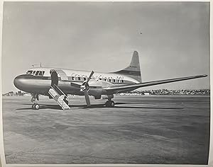 Circa 1940s Glossy Black and White Press Photo of a Consolidated Vultee Convair Liner 340