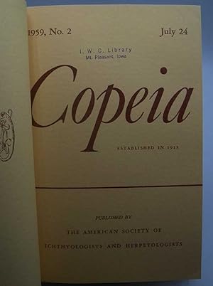 Immagine del venditore per Copeia 1959-1960, 8 Issues bound together venduto da Easy Chair Books