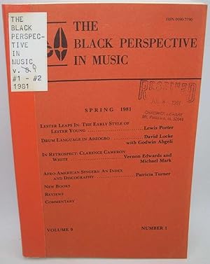 Seller image for The Black Perspective in Music Volume 9, Number 1-2, 1981 for sale by Easy Chair Books