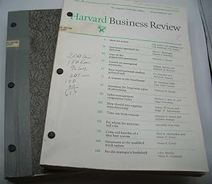 Harvard Business Review: The Magazine of Decision Makers January-December 1978 (Complete Year of ...