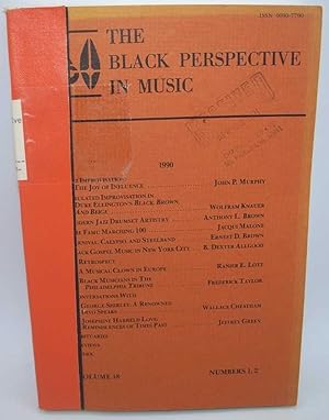 Immagine del venditore per The Black Perspective in Music Volume 18, Number 1-2, 1990 venduto da Easy Chair Books