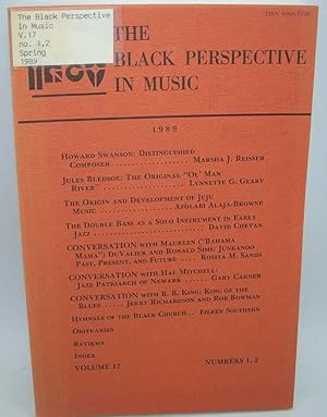 Seller image for The Black Perspective in Music Volume 17, Number 1-2, 1989 for sale by Easy Chair Books