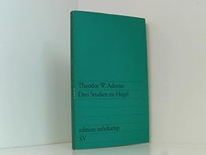 Bild des Verkufers fr Drei Studien zu Hegel zum Verkauf von Book Broker