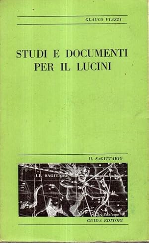 Immagine del venditore per Studi e documenti per il Lucini. venduto da FIRENZELIBRI SRL