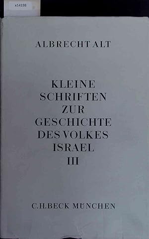 Immagine del venditore per Kleine Schriften zur Geschichte des Volkes Israel. Dritter Band venduto da Antiquariat Bookfarm