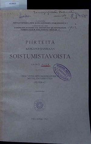Imagen del vendedor de Piirteita Keski-Pohjanmaan Soistumistavoista. a la venta por Antiquariat Bookfarm
