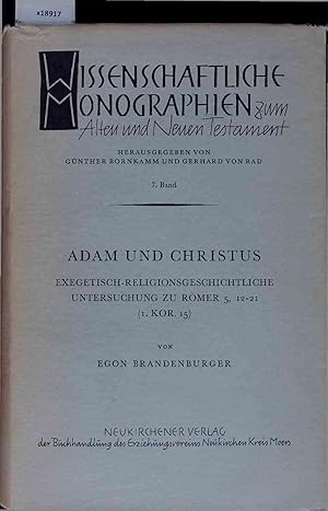 Bild des Verkufers fr Adam und Christus. zum Verkauf von Antiquariat Bookfarm