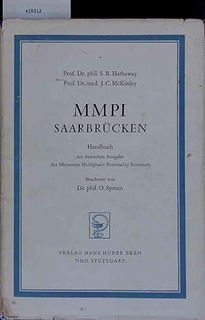 Imagen del vendedor de MMPI Saarbrcken Handbuch. a la venta por Antiquariat Bookfarm