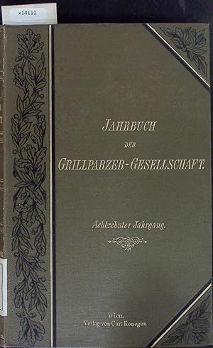 Imagen del vendedor de Jahrbuch der Grillparzer-Gesellschaft. a la venta por Antiquariat Bookfarm