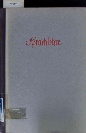 Bild des Verkufers fr Sprachlehre. Zweite, durchgesehene Auflage zum Verkauf von Antiquariat Bookfarm