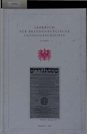 Bild des Verkufers fr Jahrbuch fr Brandenburgische Landesgeschichte. 63. Band zum Verkauf von Antiquariat Bookfarm