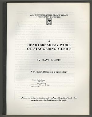 Bild des Verkufers fr A Heartbreaking Work of Staggering Genius zum Verkauf von Between the Covers-Rare Books, Inc. ABAA
