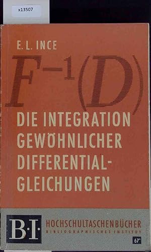 Image du vendeur pour Die Integration Gewhnlicher Differentialgleichungen. 67 mis en vente par Antiquariat Bookfarm