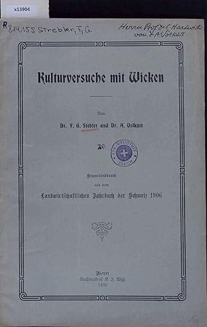 Bild des Verkufers fr Kulturversuche mit Wicken. zum Verkauf von Antiquariat Bookfarm