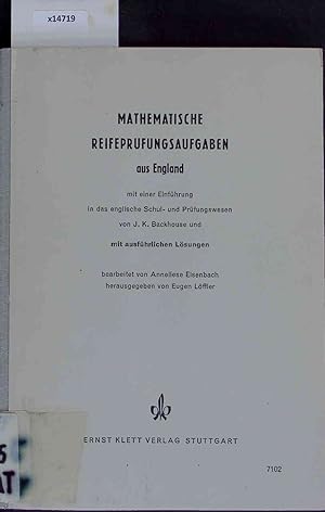 Seller image for Mathematische Reifeprufungsaufgaben aus England. for sale by Antiquariat Bookfarm
