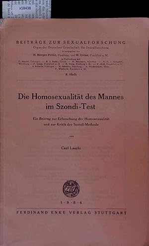 Immagine del venditore per Die Homosexualitt des Mannes im Szondi-Test. 8 Heft venduto da Antiquariat Bookfarm