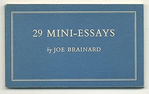 Bild des Verkufers fr 29 Mini-Essays zum Verkauf von Between the Covers-Rare Books, Inc. ABAA