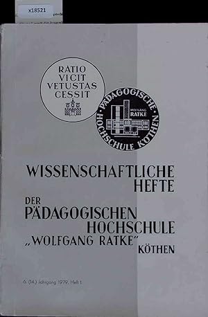 Seller image for Wissenschaftliche Hefte. Heft 1 for sale by Antiquariat Bookfarm
