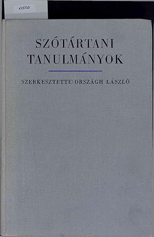 Imagen del vendedor de Sztrtani Tanulmnyok. a la venta por Antiquariat Bookfarm