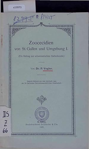 Seller image for Zoocecidien von St. Gallen und Umgebung I. for sale by Antiquariat Bookfarm