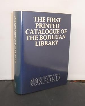 The First Printed Catalogue of the Bodleian Library 1605 A Facsimile