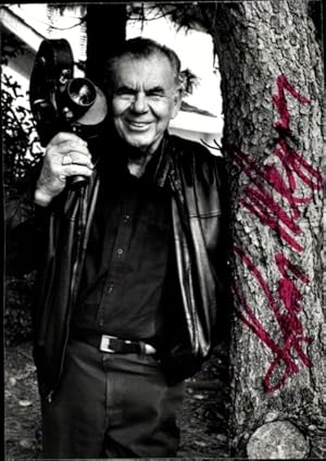 Foto Filmregisseur Russ Meyer, Portrait, Kamera, Autogramm