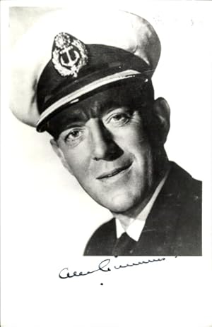 Foto Schauspieler Alec Guinness, Portrait, Matrosenhut, Autogramm