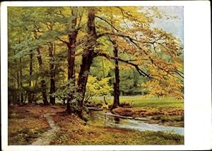 Künstler Ansichtskarte / Postkarte Kopp, Walter, Herbstwald