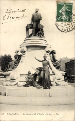 Ansichtskarte / Postkarte Valence Drôme, Monument d'Emile Augier