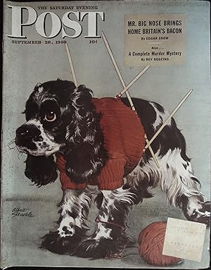 Saturday Evening Post September 28, 1946 Albert Staehle Cover, Roy Huggins