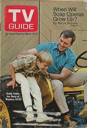 TV Guide March 15, 1969 Ken Berry & Buddy Foster of "Mayberry R.F.D."