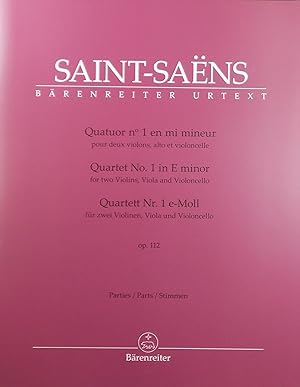 Quatuor no.1, pour deux violons, alto et violoncelle, Op.112 (Urtext), (String Quartet) Set of Parts